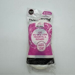Heat and Bond No Sew Hem For Projects and Repairs 2 Rolls New